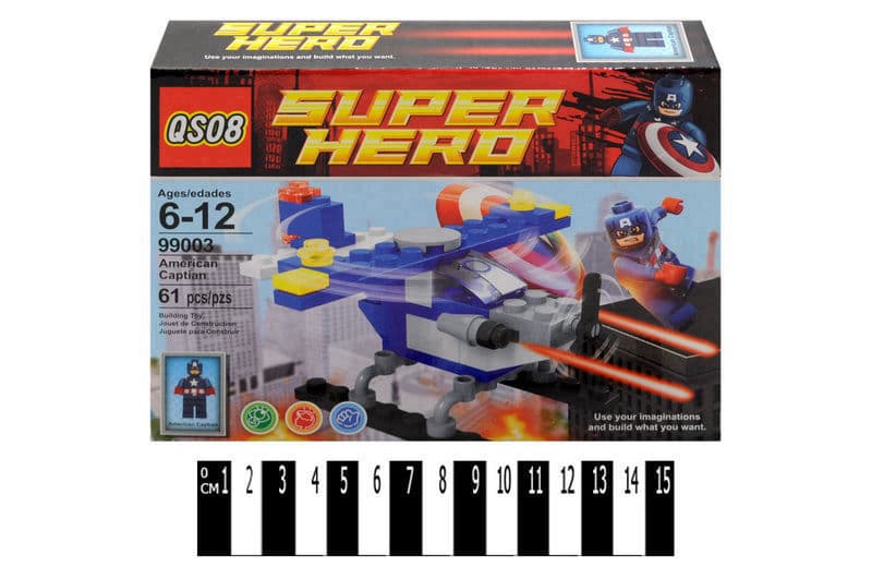 Конструктор "Супергерой" 61 дет. 99003 р.19х14х3,5 см.
