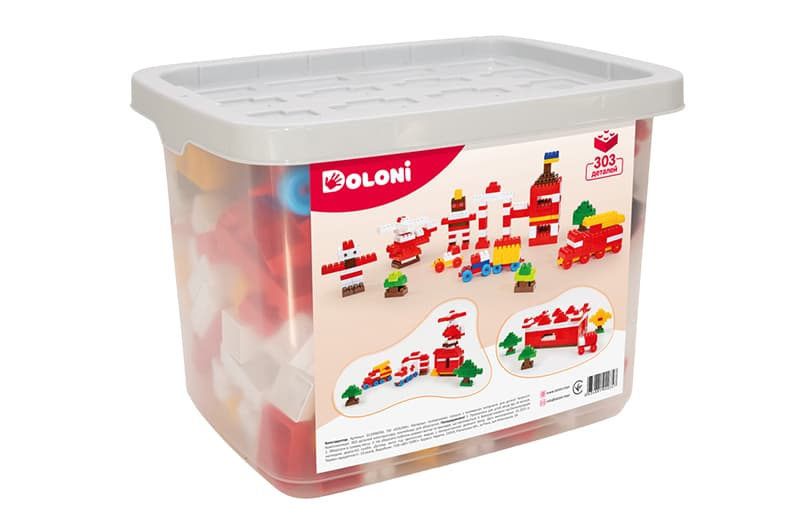 Конструктор блочний 013999/04 303 дет. в боксі DOLONI