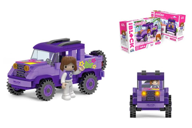 Конструктор Kids hits IBLOCK JUNIOR KH08/002/3, Дівчатка, Рухайся на джипі,189 дет,компл. фігур, інстр., наліпки,короб. 24*16*6