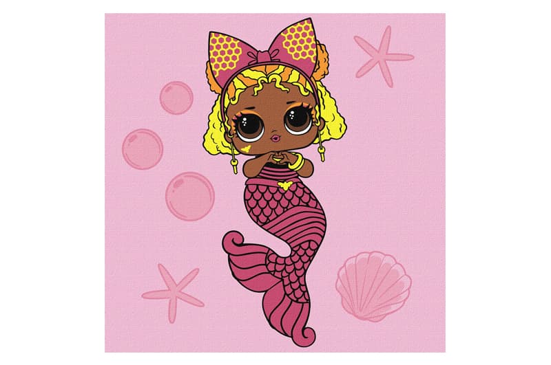Набір для розпису по номерах 40x40 см KHO6265 "L.O.L. Mermaids Queen Bee" Ideyka