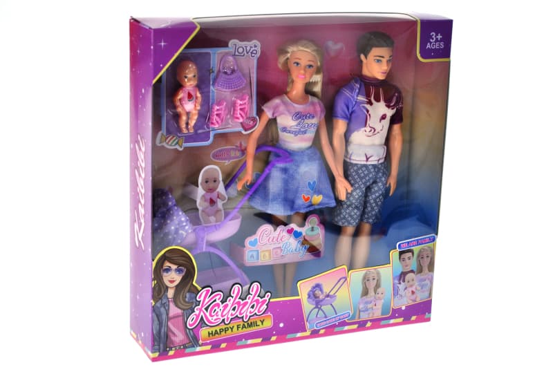Набір WG270 "Сім'я" з візочком, в коробці р.31x7x32 см YG Toys