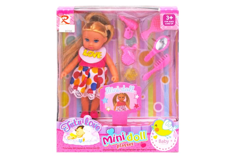 Лялька "Mini doll" з аксесуарами в коробці 8226 р.16,5*6*19,5см.