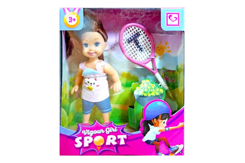 Лялька "Mini doll" з ракеткою в коробці K899-36 р.12,5*15*4,5см