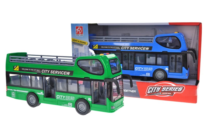 Автобус інерційний, озвучений, зі світлом, 3 кольори, в коробці RJ5505 р.32*10*18,3см