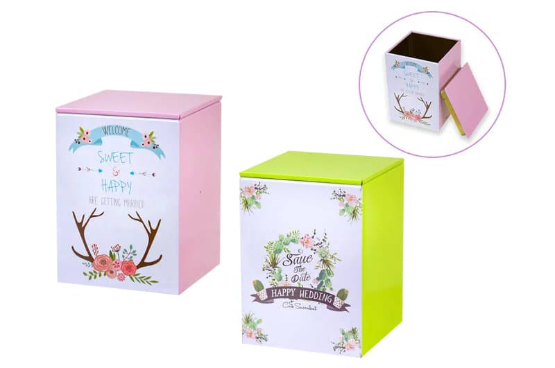 Шкатулка метал 100150 2 види, 6 * 6 * 8,2 см