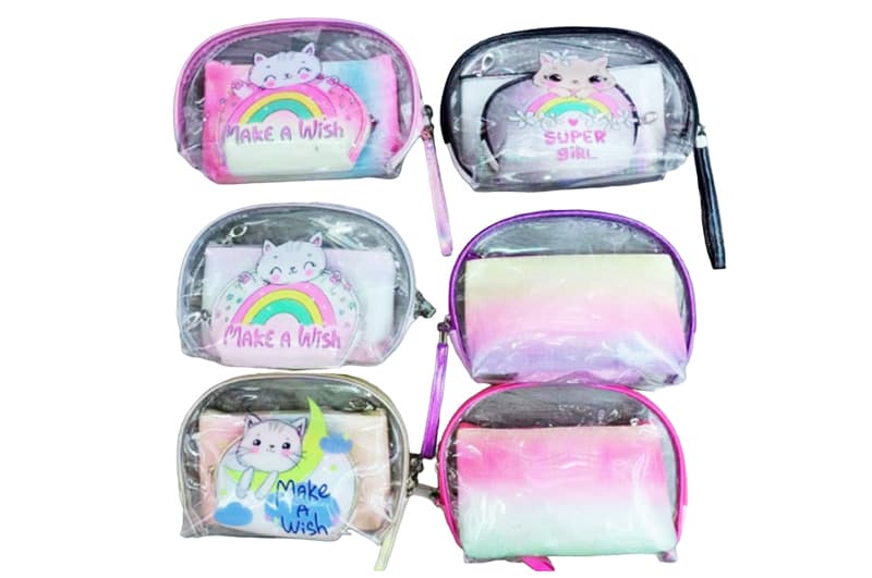 Косметичка K12104 3 в 1 6 кольорів, 25*16*8 см
