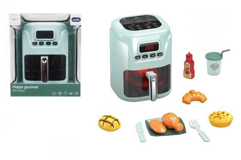 Фритюрниця A1012-2 з продуктами на батарейки, музика, світло, коробка 22*18*19 см