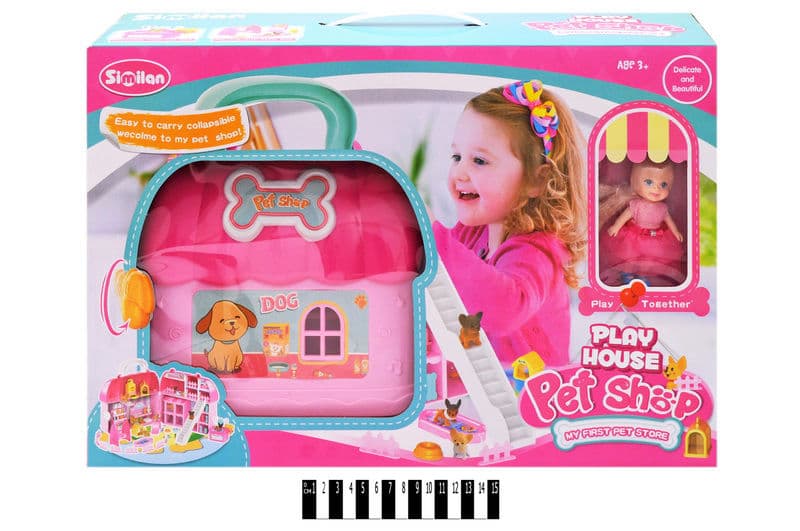 Будиночок Pet Shop з міні лялькою в коробці QL045 р.51*34*15,5см.