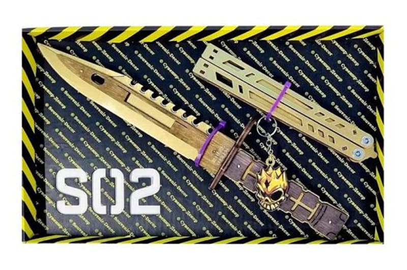 Сувенірний  BOX SO2-2-B "МЕТЕЛИК LEGASY & M-9 BAYONET GOLD