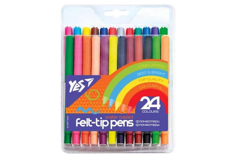 Фломастери YES 24 кольори Erudite 650461