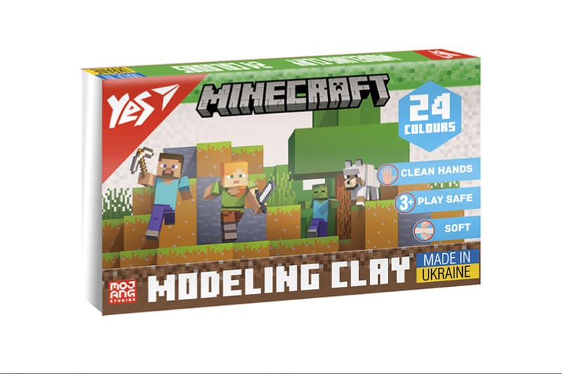 Пластилін Yes Minecraft 24 кольори 480г 540682