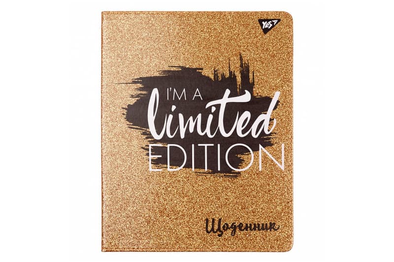 Щоденник шкільний YES PU інтегральний "Trend. Limited edition" друк на золотому глітерному PU