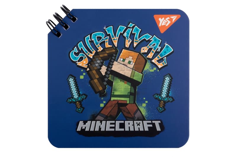 Блокнот YES 151760 110*110 80арк. Minecraft спіраль