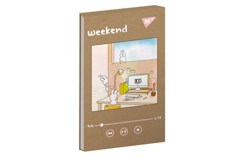 Блокнот А7 YES Weekend 151920 Крафт 80 кл клей, білила (продається уп. 3шт)