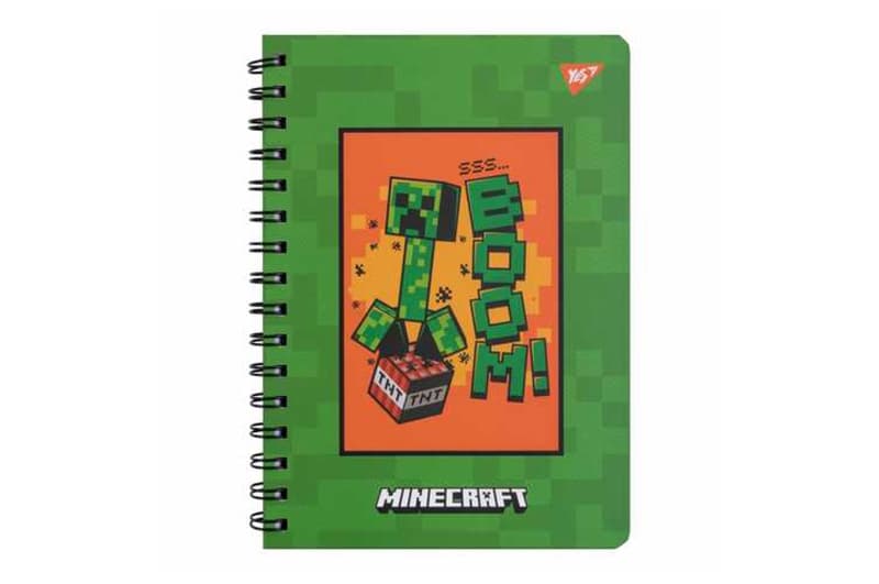 Блокнот YES А5 80 арк. подв. спіраль з гумкою Minecraft