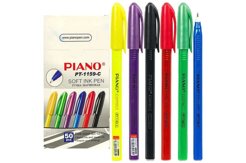 Ручка масляна "Piano" "Correct" синя, тригранний корпус PT-1159C