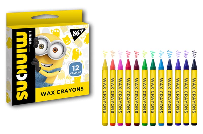 Набір воскових олівців YES 12 шт. "Minions" 590140