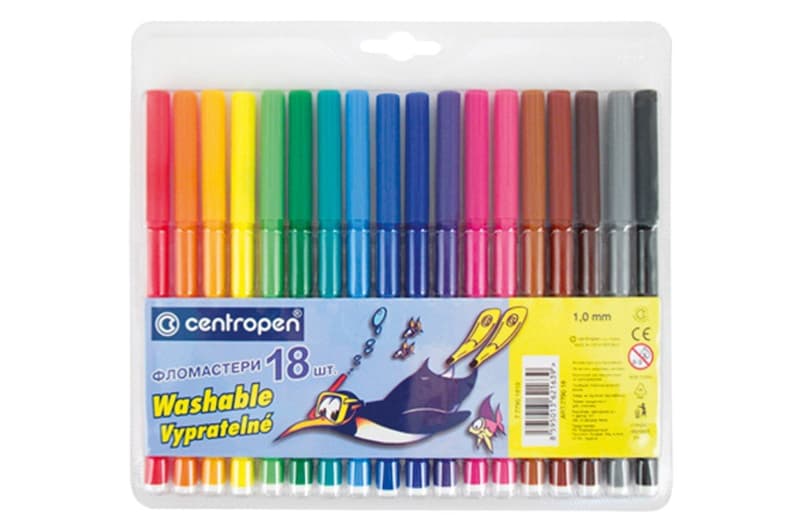 ФЛОМАСТЕРИ Centropen 18 кольорів 7790/18ТП