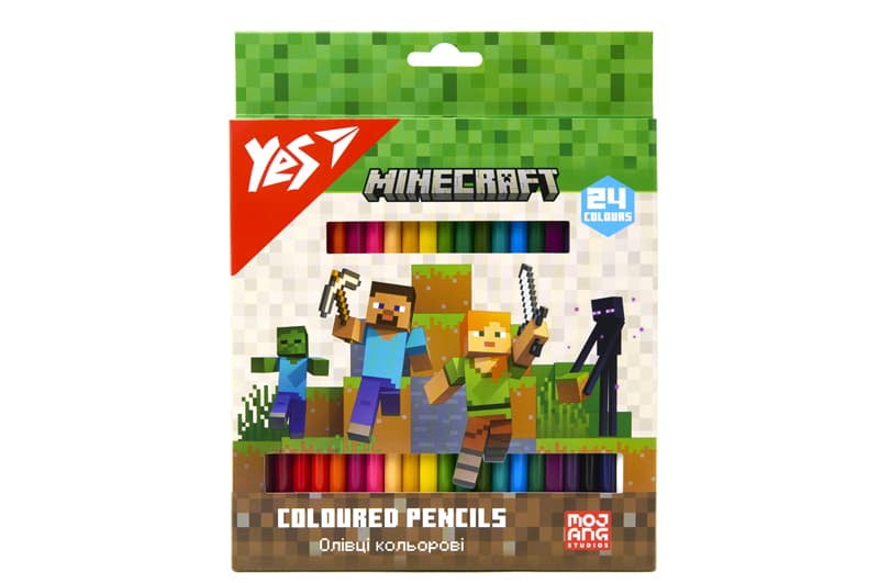 Олівці кольорові Yes 24 кол. "Minecraft" 290770