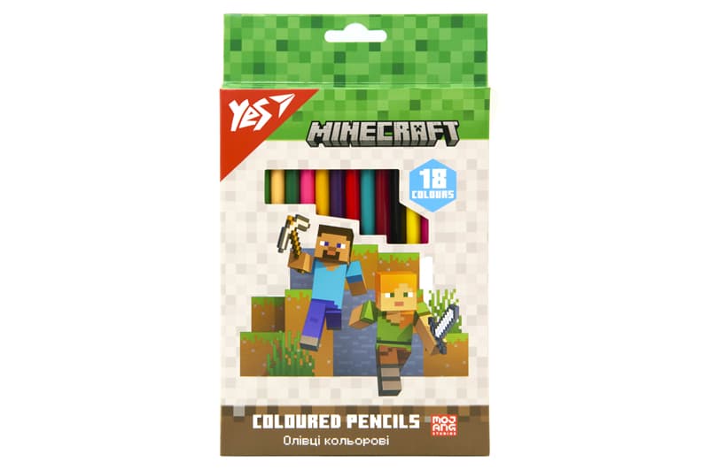 Олівці кольорові Yes 18 кол. "Minecraft" 290765
