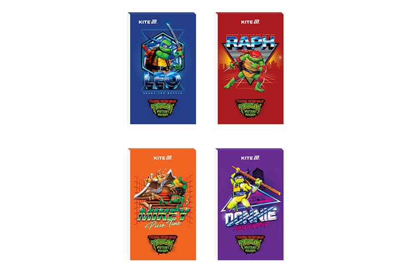 Блокнот-планшет Kite A6, 50 арк, безлін. TMNT Tales of the TMNT NT25-195,