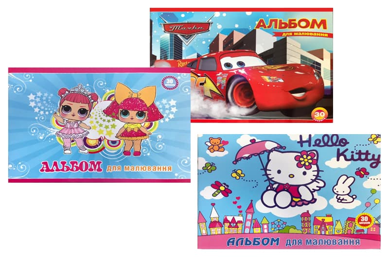 Альбом для малювання 30 аркушів POLLY