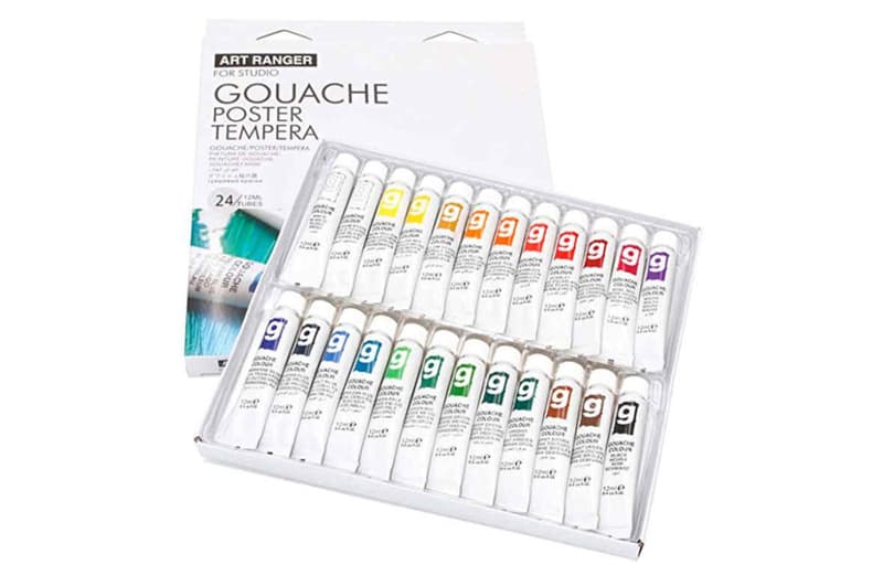 Гуашеві фарби "Art ranger"EG2412C-4 пластик туб, 24кольори 12мл