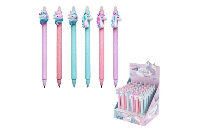 Ручка пиши-стирай 0,5 53961PTR синя Єдиноріг коробка 36шт COLORINO