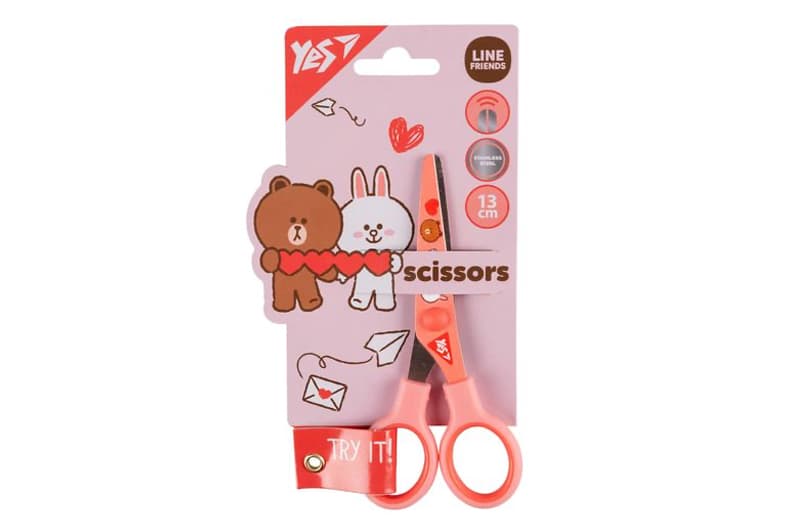 Ножиці Yes "Line Friends" 13см, з принтом на лезі 480441