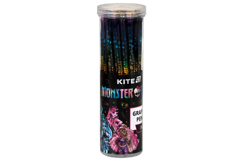 Олівець графітний Kite з кристалом Monster High MH25-059,тубус