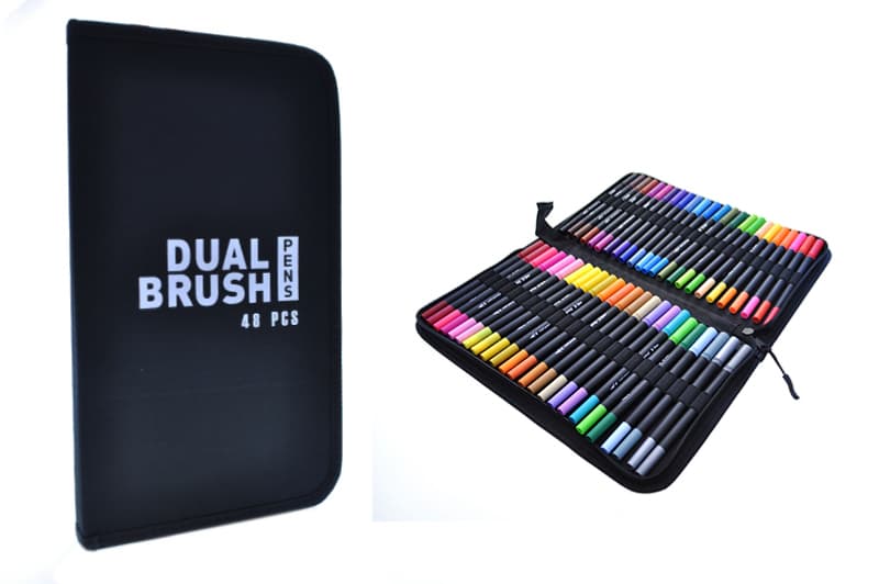 Набір акварельних маркерів DUAL BRUSH 48 кольорів DW-48 чохол