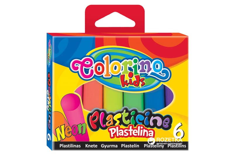Пластилін NEON 6 кольорів 42666PTR COLORINO