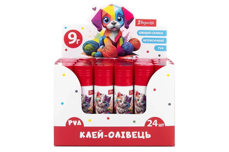 Клей-олівець 1Вересня 9г, PVA "Classic" 320299