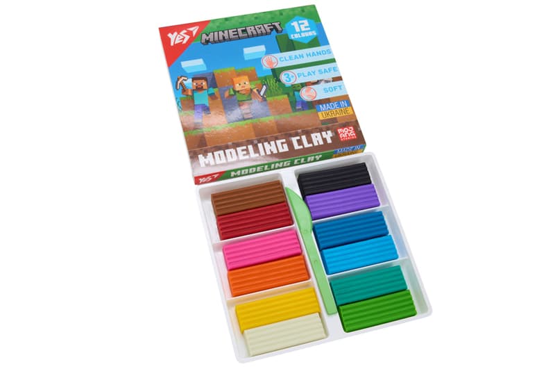 Пластилін Yes, 12 кол., 240г "Minecraft" 540668