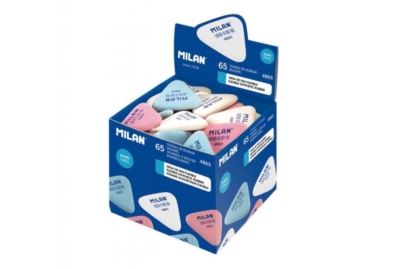 Гумка Трикутна Milan 4865CNM 3,6*3,3*0,6см 65шт+1