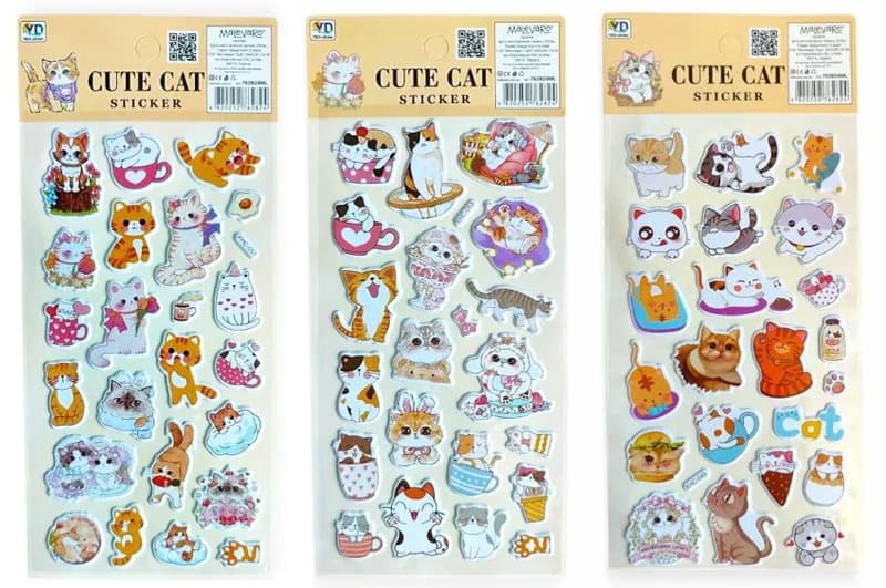 Наліпки дитячі 762824ML "Cute cat" Malevaro