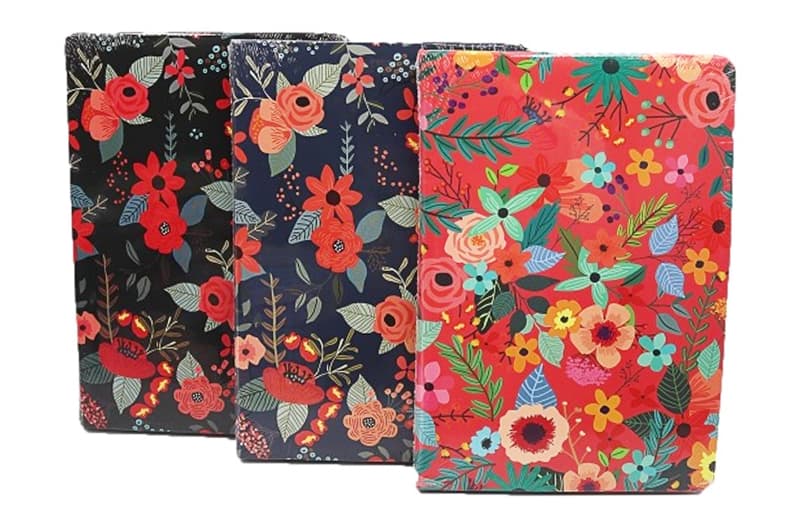 Блокнот з відділенням для ручки. "Flowers" A5,   P80,  80G,  лiнiя mix
