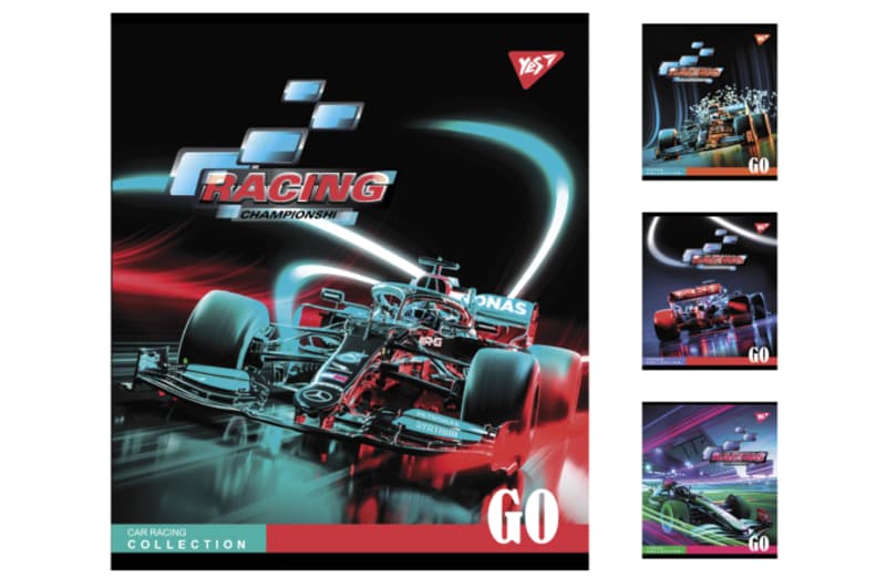 Зошит YES "Racing championship" 24 аркуші клітинка Преміум