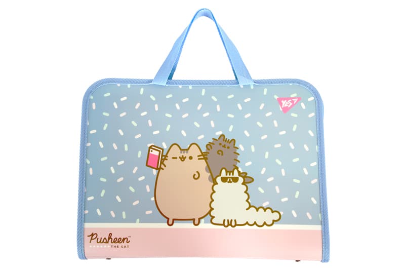 Папка-портфель Yes FC на блискавці з тканинними ручками "Pusheen" 492316