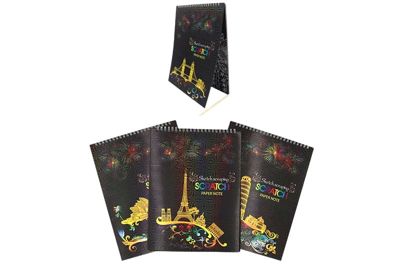 Скетчбук на спіралі 21-LS0017-WH "Europe" в асортименті, р.21х28 см