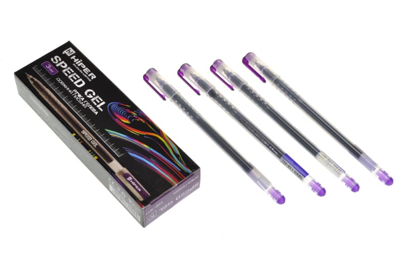 Ручка гелева HG-911 "Speed Gel" фіолетова, 3 км HIPER