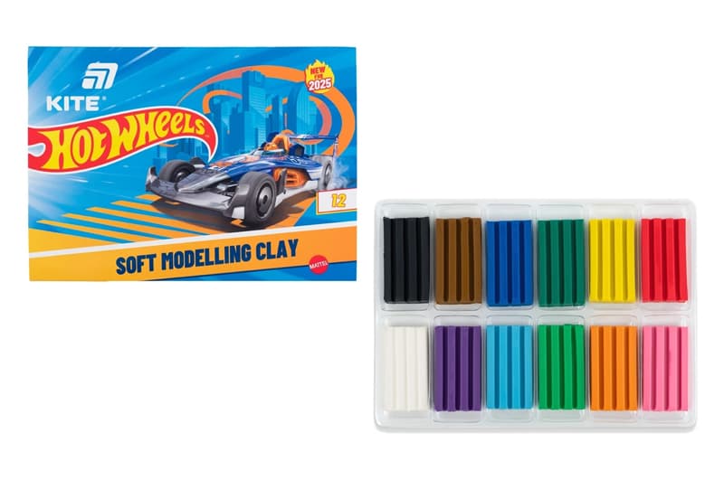 Пластилін KITE восковий, 12 кольорів, 240 г. HW-1