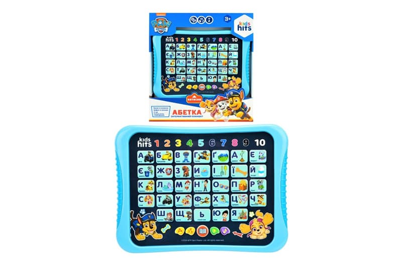 Планшет Kids Hits KH01/014L "Абетка." Paw Patrol  на батарейках, звук , в коробці р. 25*27*4 см
