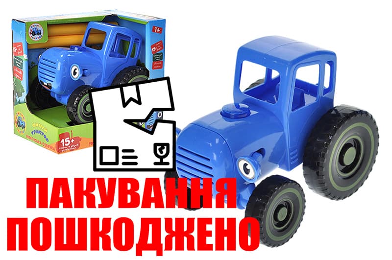 OUTLET Музична іграшка Синій Трактор, 15пісеньок українською, підсвічування, довільний рух, тростинка SK35-