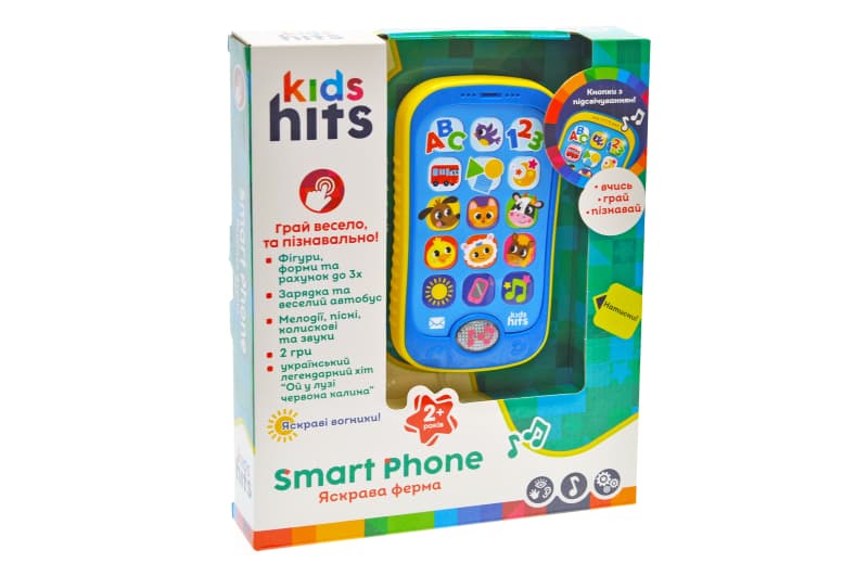 Телефон музичний розвиваючий Kids Hits KH03/003 2 кольори мікс, бат. в компл. р. 13*5*18.5 см