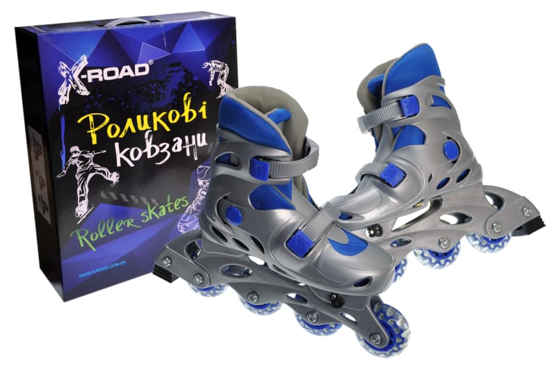 Ролики X-ROAD розсувні сині, розмір M (35-38) PW120 р.44*36*11,5см