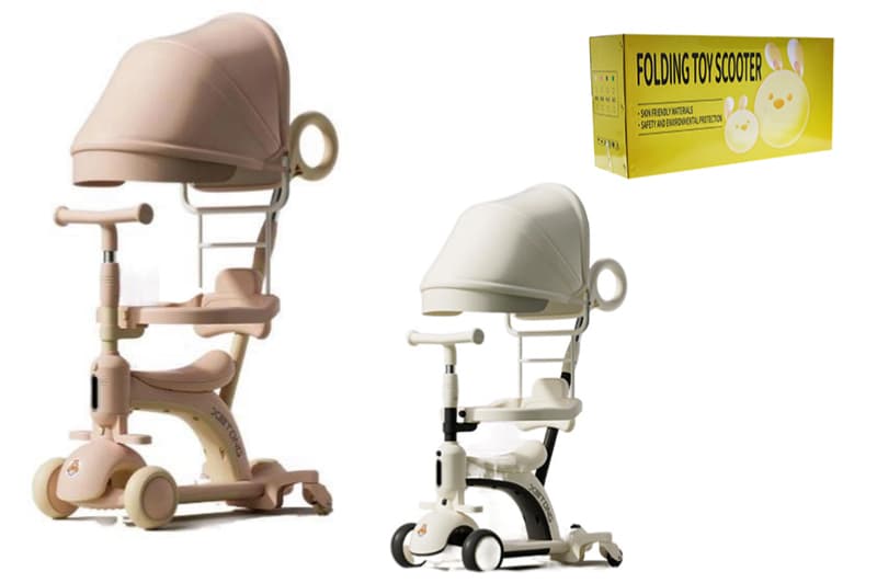 Самокат дитячий Maraton X40, 3в1, світло, батьківська ручка, дашок від сонця