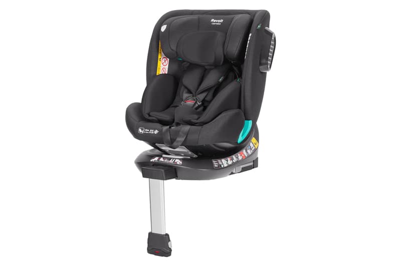 Автокрісло CRL-15805/1 "Revolt" Space Black i-Size 40-150см ISOFIX, поворот, опорна стійка CARRELLO