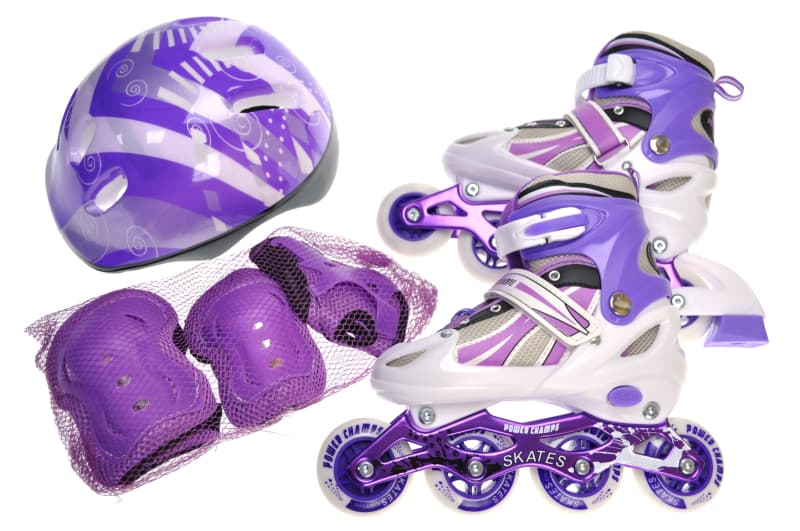 Ролики POWER CHAMPS PVC СПОРТ, розмір M, фіолетові