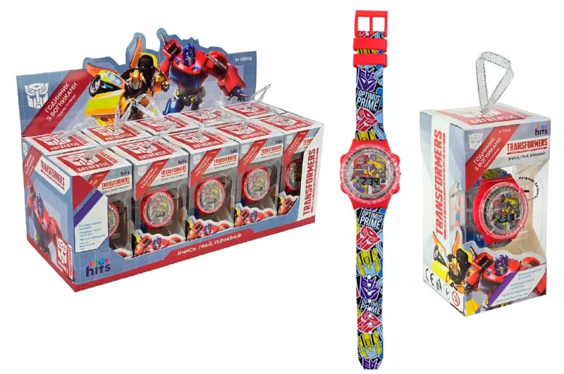 Годинник KH75/004L Transformers зі світлом,  дисплей бокс р. 32x12,5x13 см